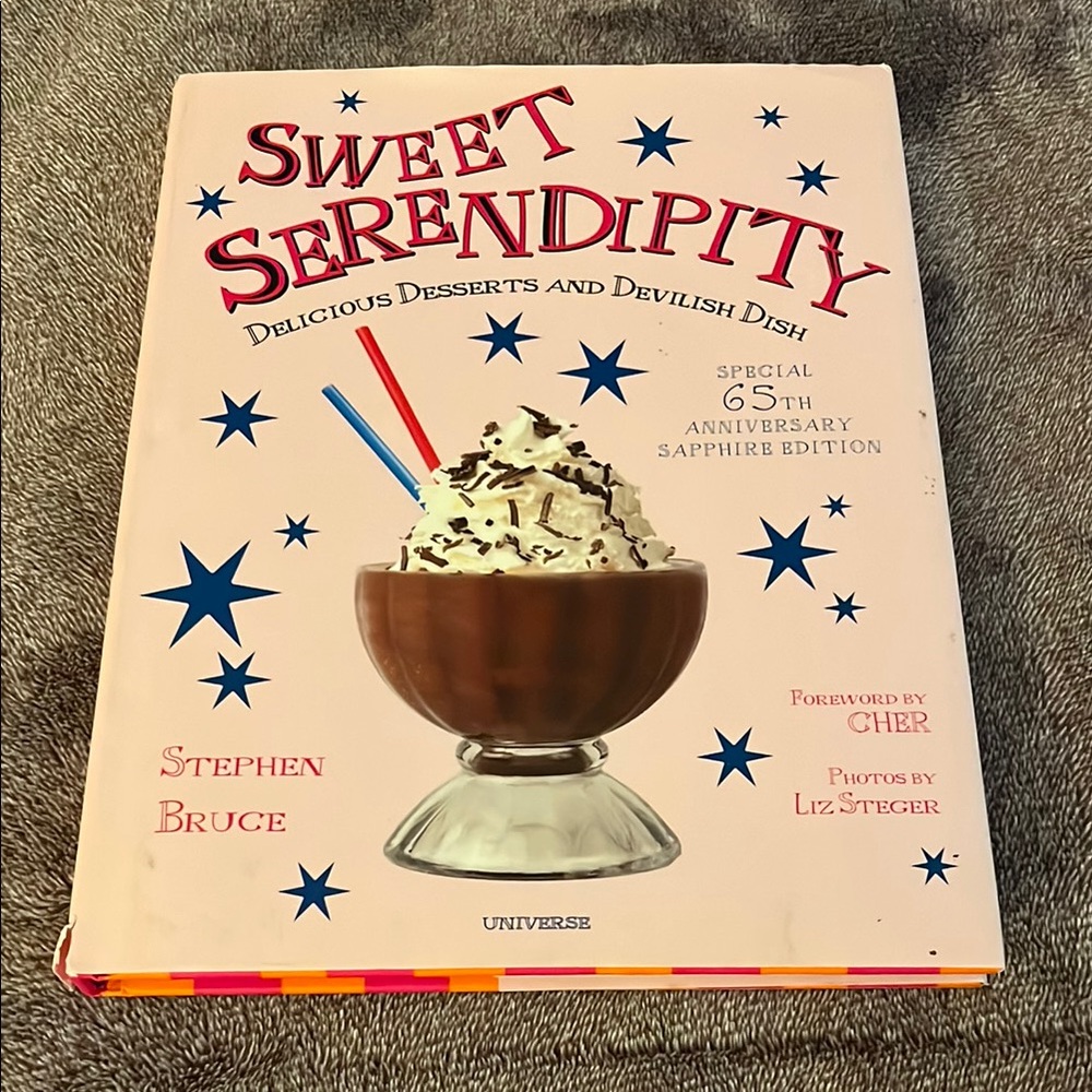 Sweet Serendipity Cookbook by Stephen Bruce - Cream Cover